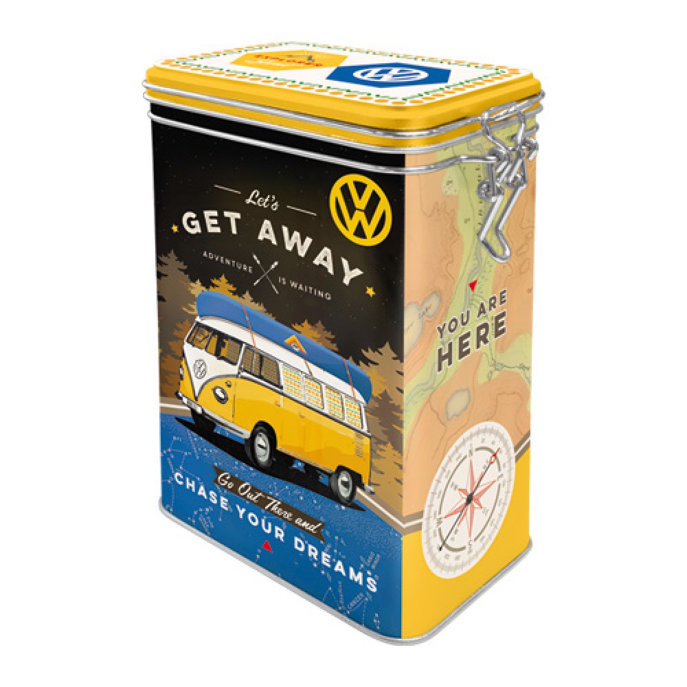 Cutie metalica cu capac etans - VW Bulli - Let's Get Away!
